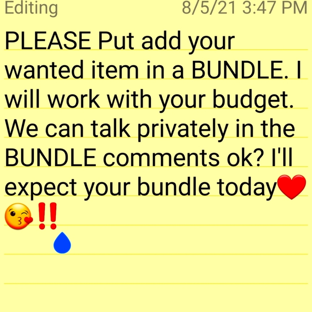 Everything goes! Send your wanted item in bundle!